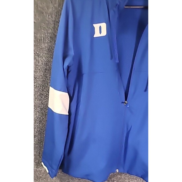 EUC Nike Dri Fit Duke University Jacket Womens Size Large Blue Vented Hooded - Picture 3 of 9